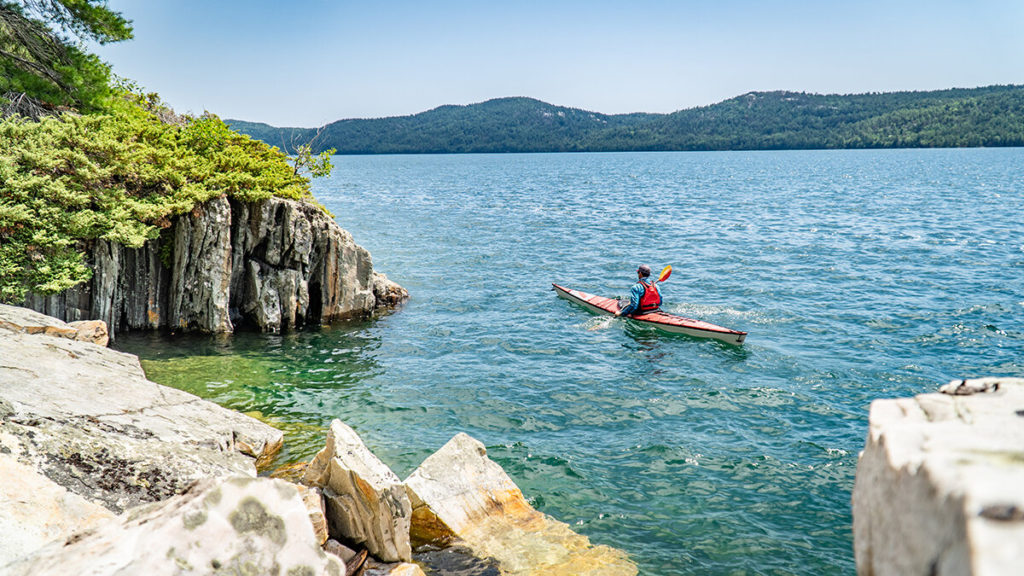 ken whiting kayaking in killarney provincial park in the summer time beautiful kayaking photography trak aquabound nrs