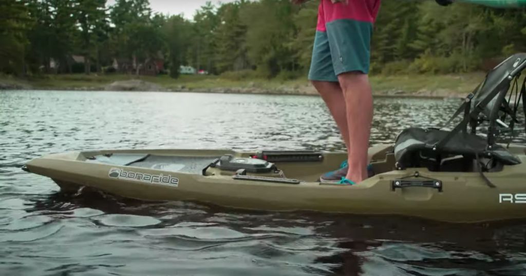 ken standing on the bonafide rs117 kayak