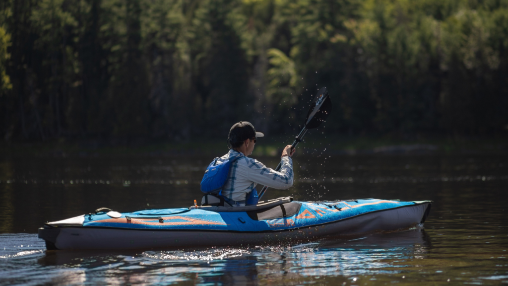 Advanced Elements Expedition Elite Kayak - inflatable touring kayak Review ken whiting testing the kayak