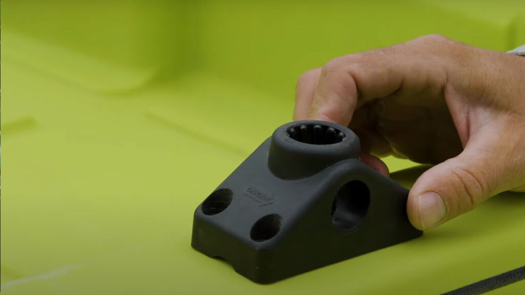 Accessory mount installation for kayaks