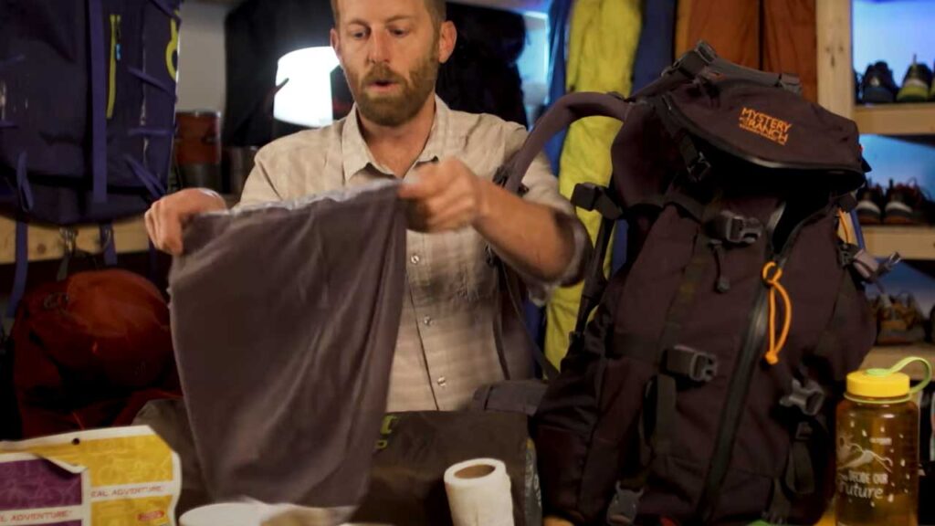 backpacking packing list tip: I usually use a stuff sack to store all my food for hiking in one place.