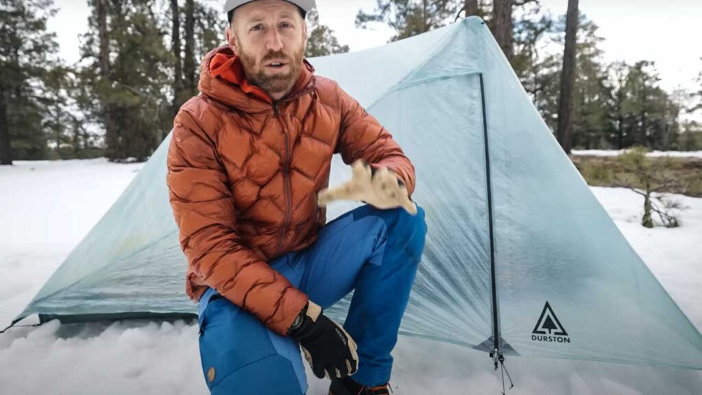 Lightweight backpacking tent has the geometry to keep rain at bay.