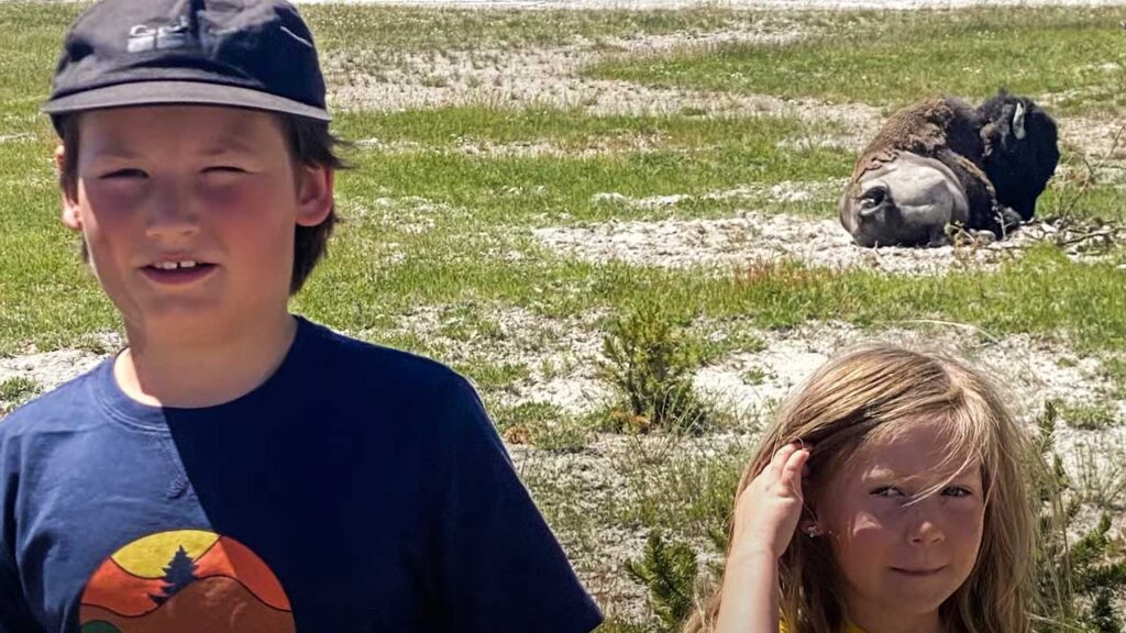 Tucker and Parker got to see a LOT of buffalo!