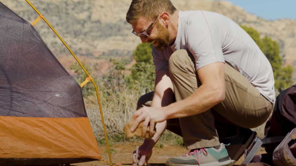 Don't bury your poop with rocks that someone may pick up to use around the camp