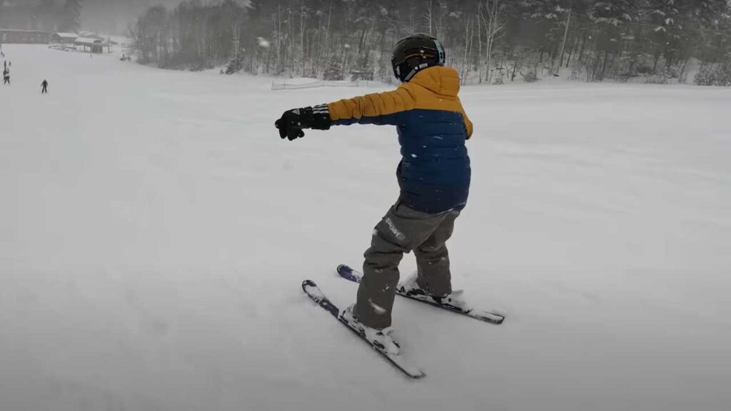 Pretty soon, Tucker was leading the way on each run!