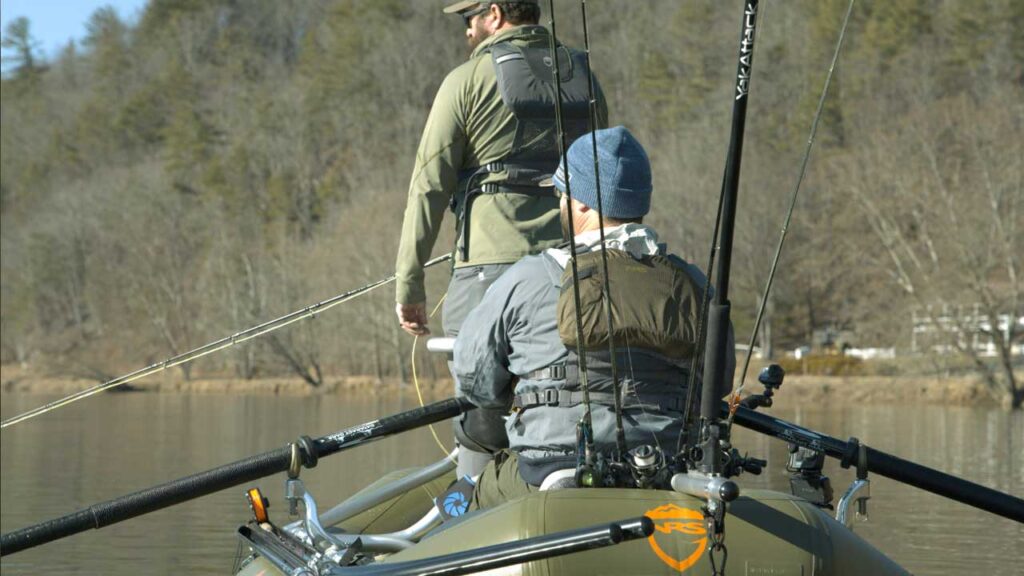 Flyfishing from the NRS Slipstream is made easy as you have the stability to stand and cast.