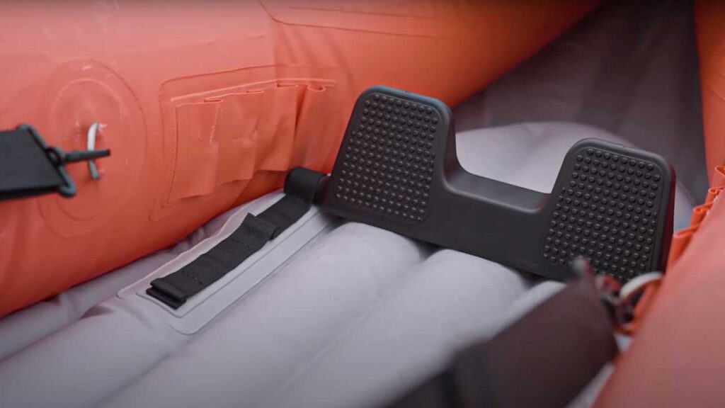 The footpegs were good, but they did pop out of the straps a couple times on the cheapest fishing kayak, the Intex Excursion Pro.