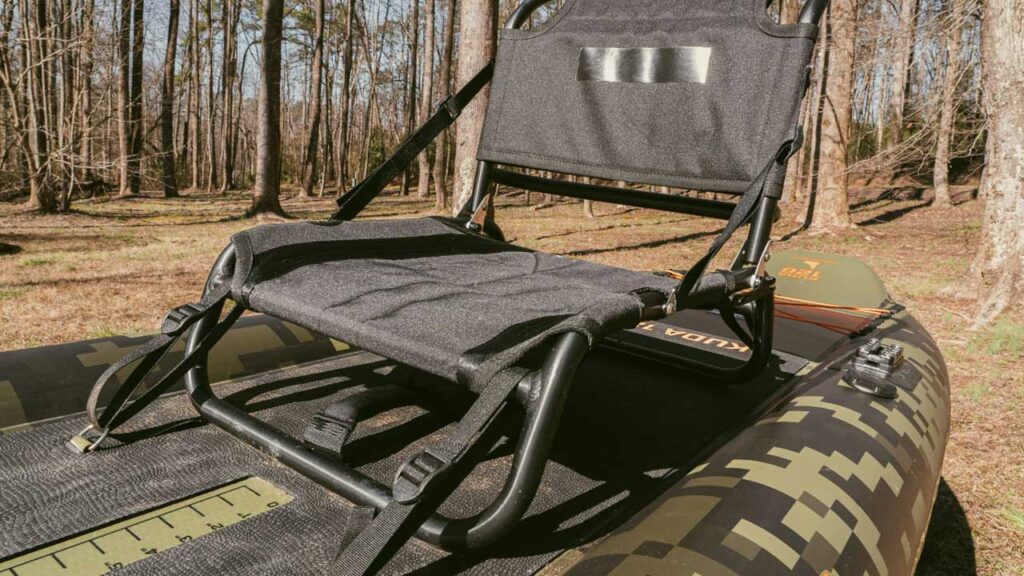 NRS has made this seat adjustable so I can trim it to adjust for any heavy gear.