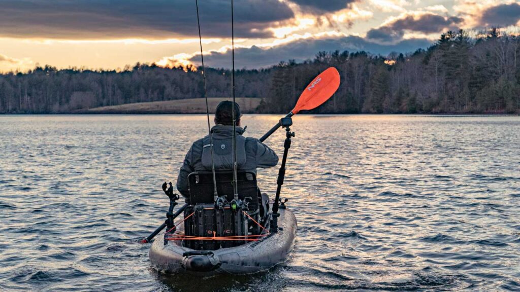 The NRS Pike Pro tracks very well and maintains its speed.  Better for more open waters.