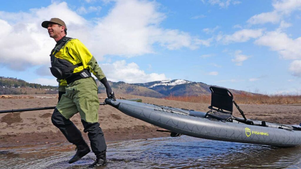 A recent shoot in April had outside temps cool and water temps VERY cold.  My NRS drysuit was in order for sure!  It was the best paddling top and bottom for the job.