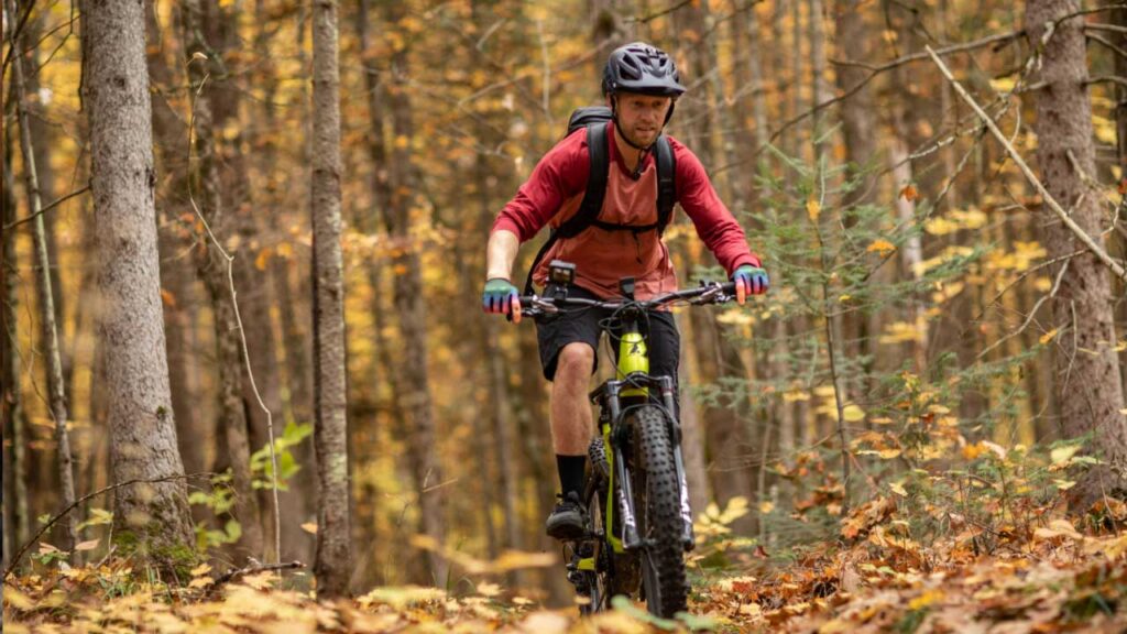 Nick loves his mountain e-bike.