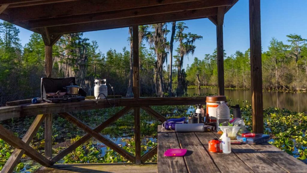 Day 2: Big Water Shelter camp site