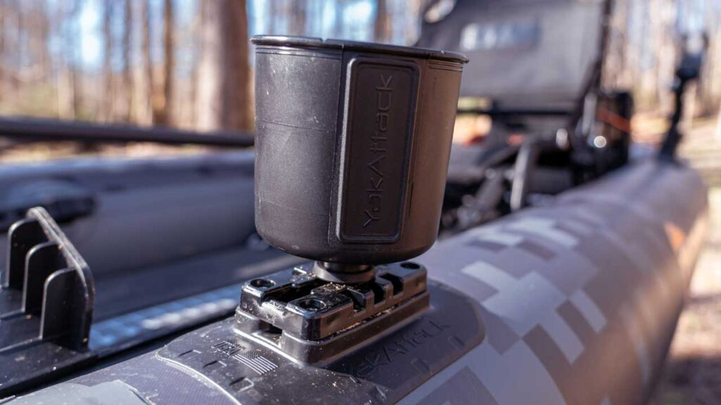 The NRS has Yakattack gear bases around the kayak put the ability to accessorize in key spots on your boat.