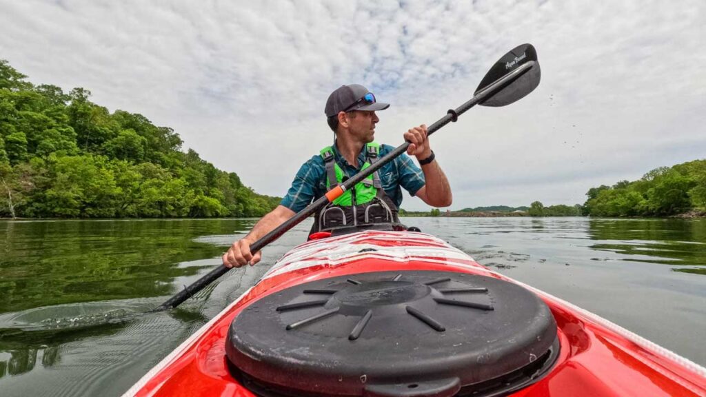 Kayaking Tennessee RiverLine in the P&K Sea Kayaks Volan 160 kayak