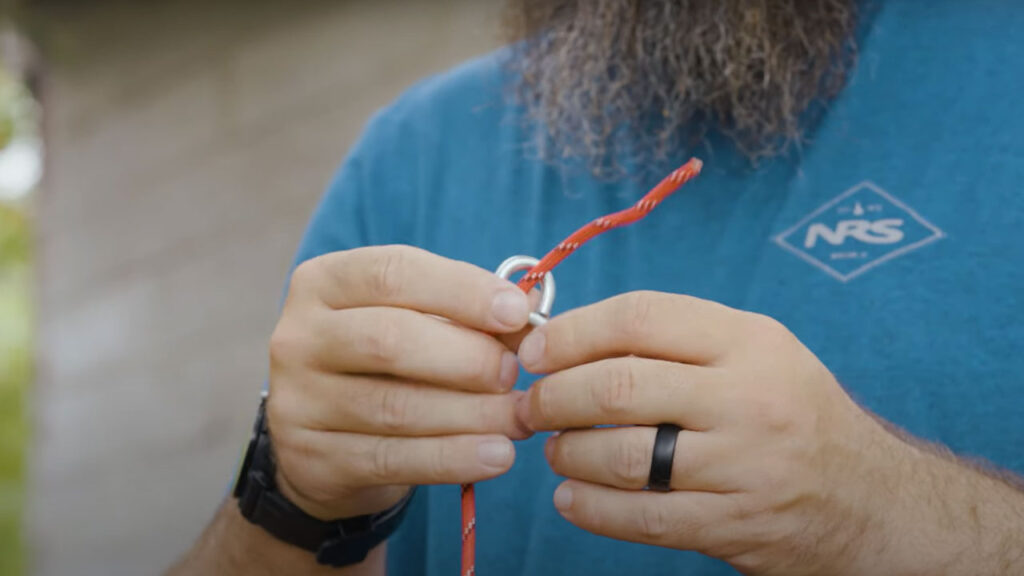 The improved clinch knot - Step 1