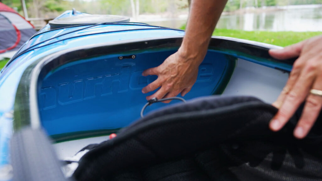 The bulkheads provide some cover for gear.