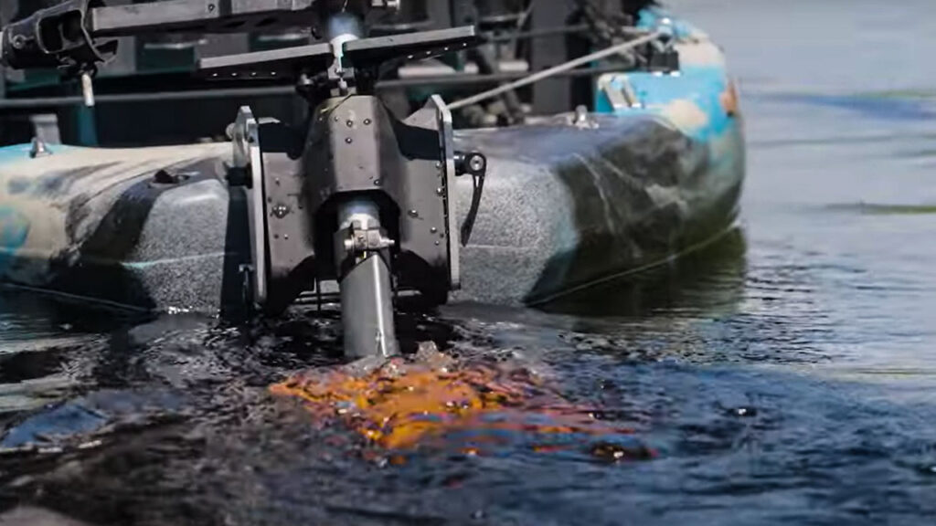 The old reverse trick either in the water or out of the water loosens the weeds.