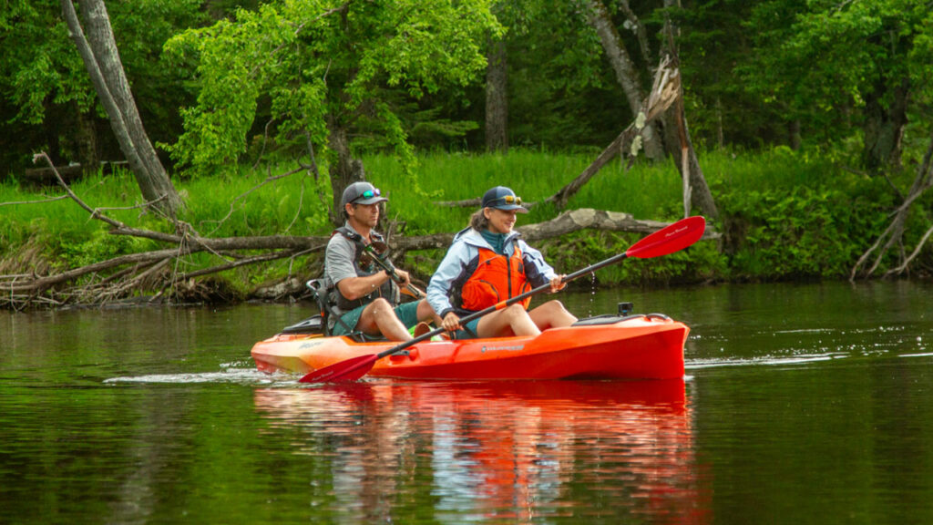 Many tandems don't have rudders, so using opposite strokes helps turn faster.