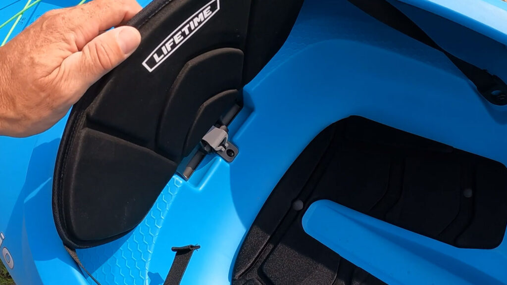 The back band of the Cabrio holds your weight, but your sitting on slightly padded plastic.