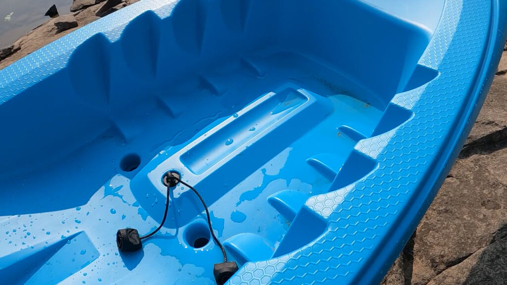 The scupper holes will allow for drainage.