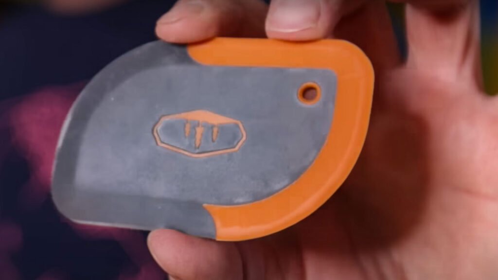 Love this scraper.  Makes it cleaning pots and dishes easy and hands free.