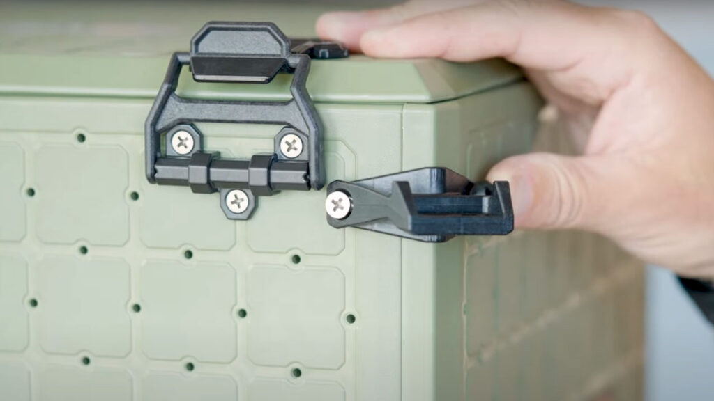 These brackets give you multiple ways to secure your box to the boat.