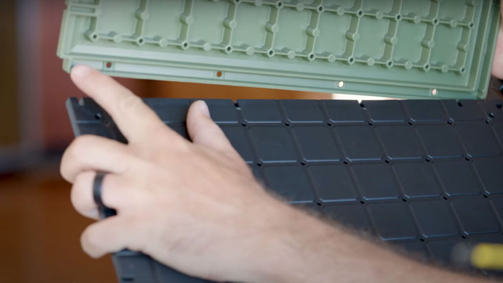 The panels fit nicely together in the slots you see available.