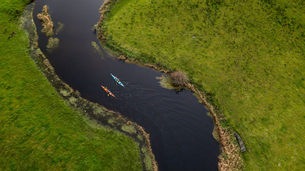 This river meandered for miles. Nice to get out of the wind.