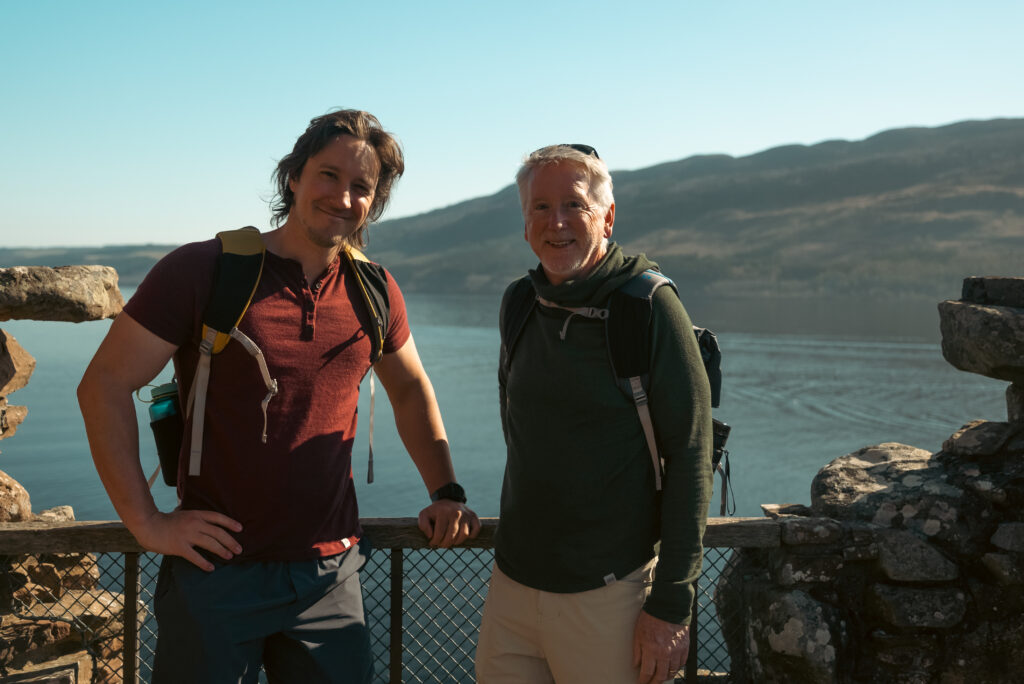 Scotland West Highland Way, mike and his dad 
