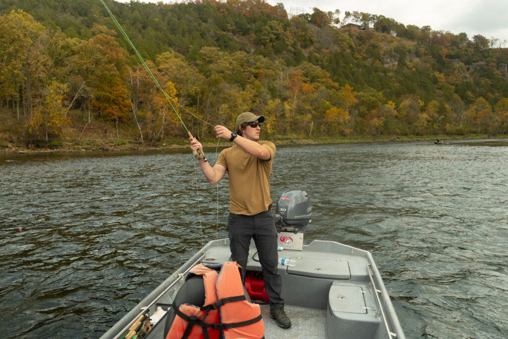 Gaston’s White River Resort, mike fly fishing arkansas