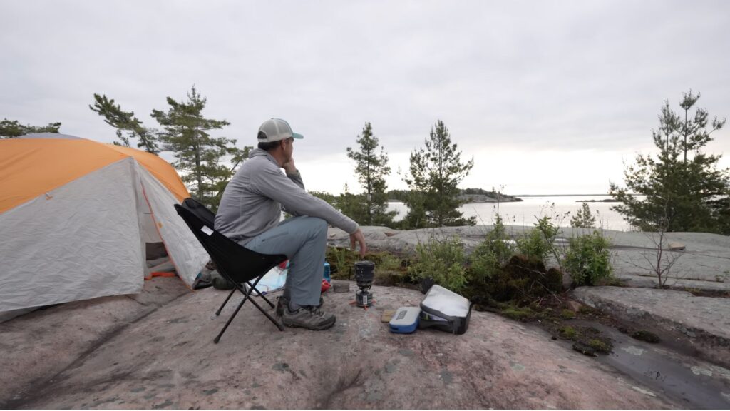 tent camping in Georgian Bay, kayak trip Ken Whiting